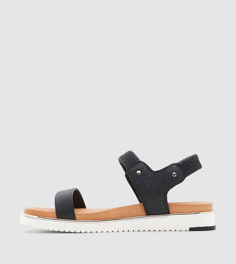 Call it Spring  Flat Sandals - Black Flat Sandals
