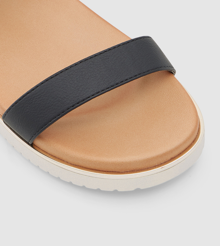 Call it Spring  Flat Sandals - Black Flat Sandals