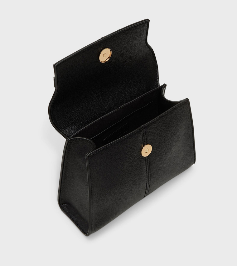 RIILEYY Textured Twist Lock Top Handle Bag