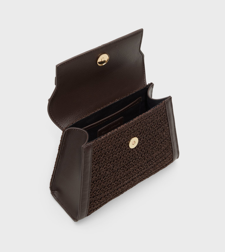 RIILEYY Braided Flap Top Handle Bag