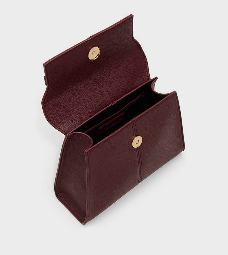 RIILEYY Textured Twist Lock Top Handle Bag