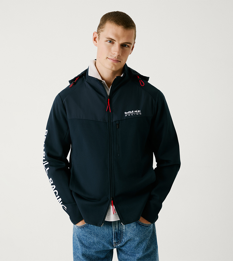 Printed Zip-Through Hybrid Jacket