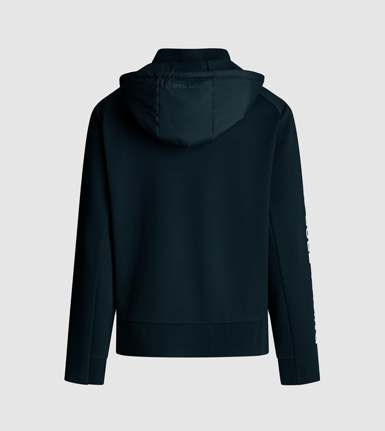 Printed Zip-Through Hybrid Jacket