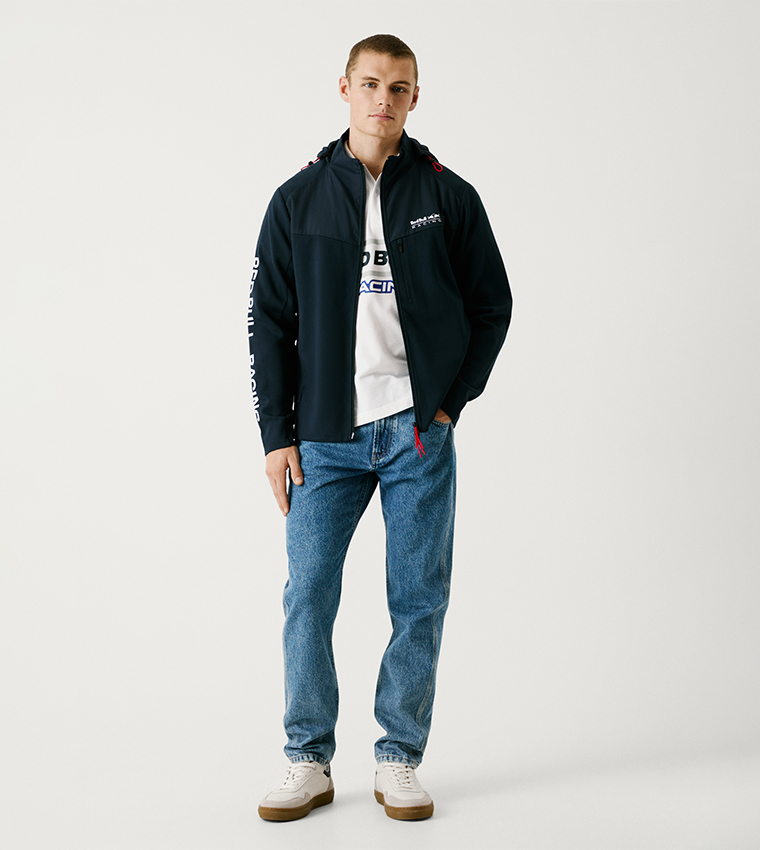 Printed Zip-Through Hybrid Jacket