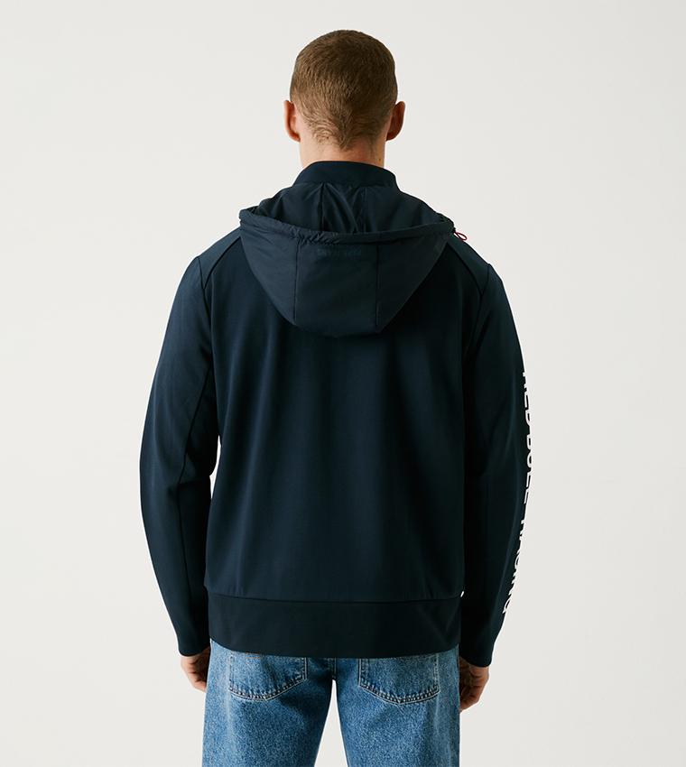 Printed Zip-Through Hybrid Jacket