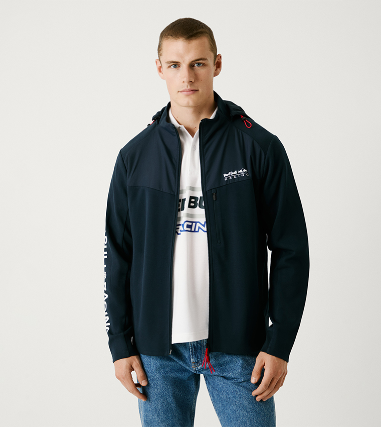 Printed Zip-Through Hybrid Jacket