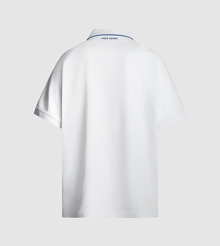 Logo Printed Contrast Tipping Polo T-Shirt