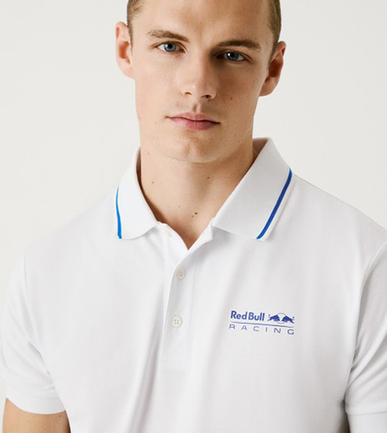 Logo Printed Contrast Tipping Polo T-Shirt