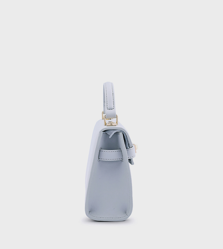 ELEGANT Textured Flap Top-Handle Bag