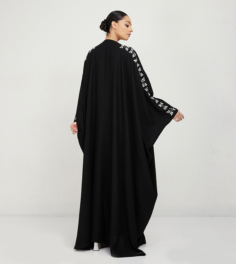 Embroidered Batwing Sleeves Abaya