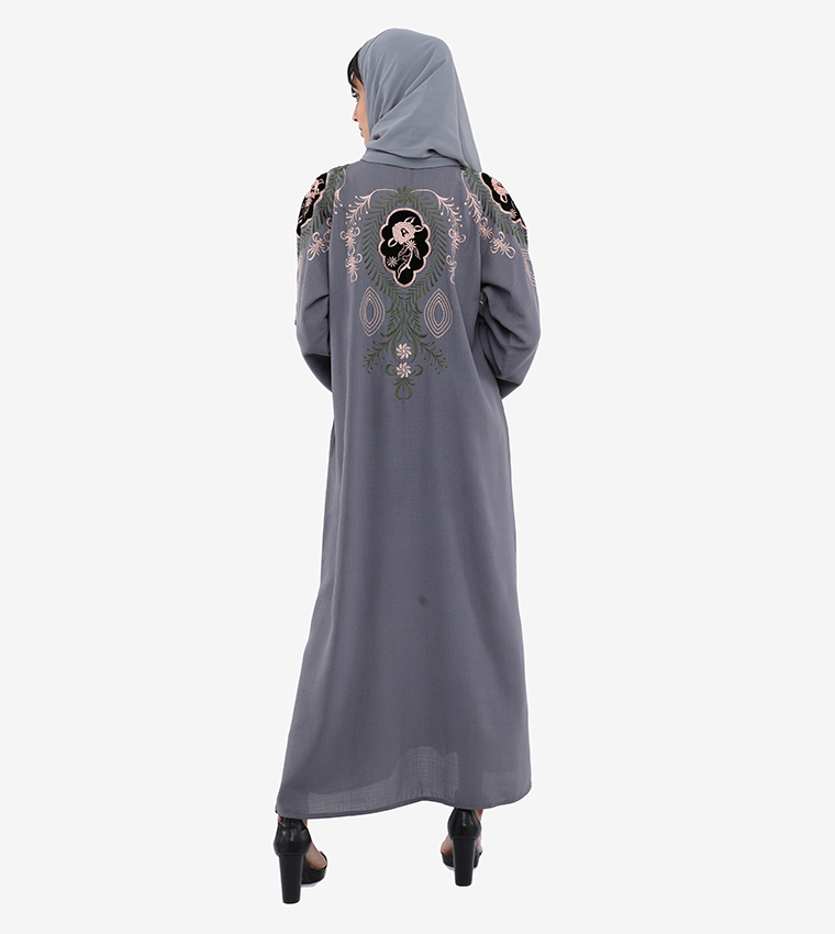 روزا عباية  عباية - رمادي Abayas