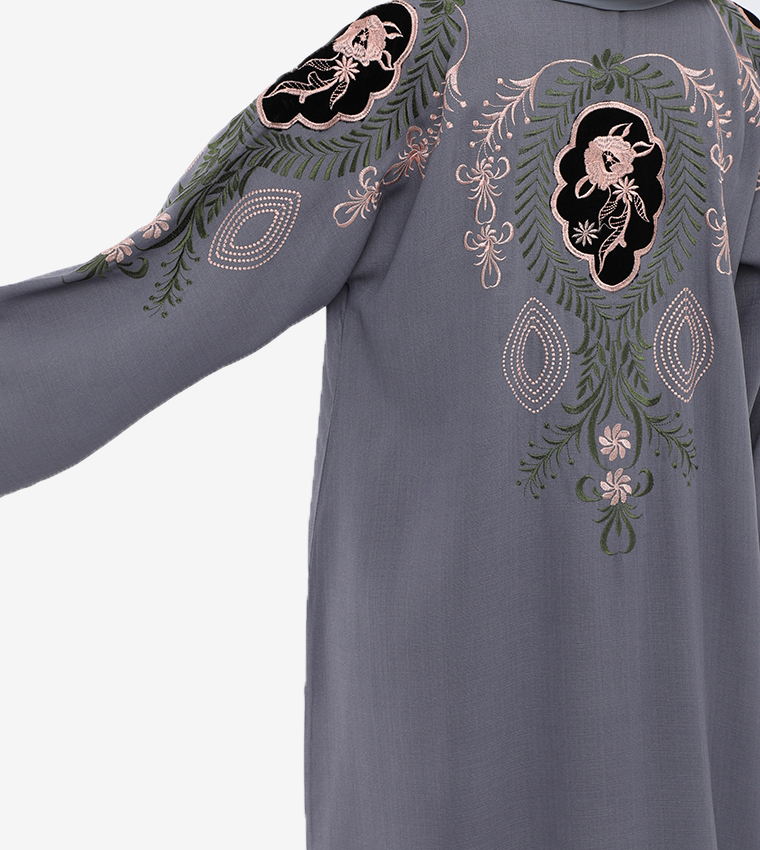 روزا عباية  عباية - رمادي Abayas