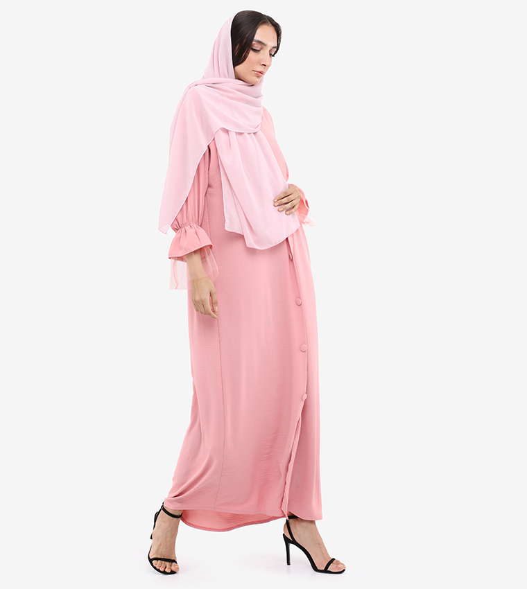 Tulle Sleeves Detailed Abaya