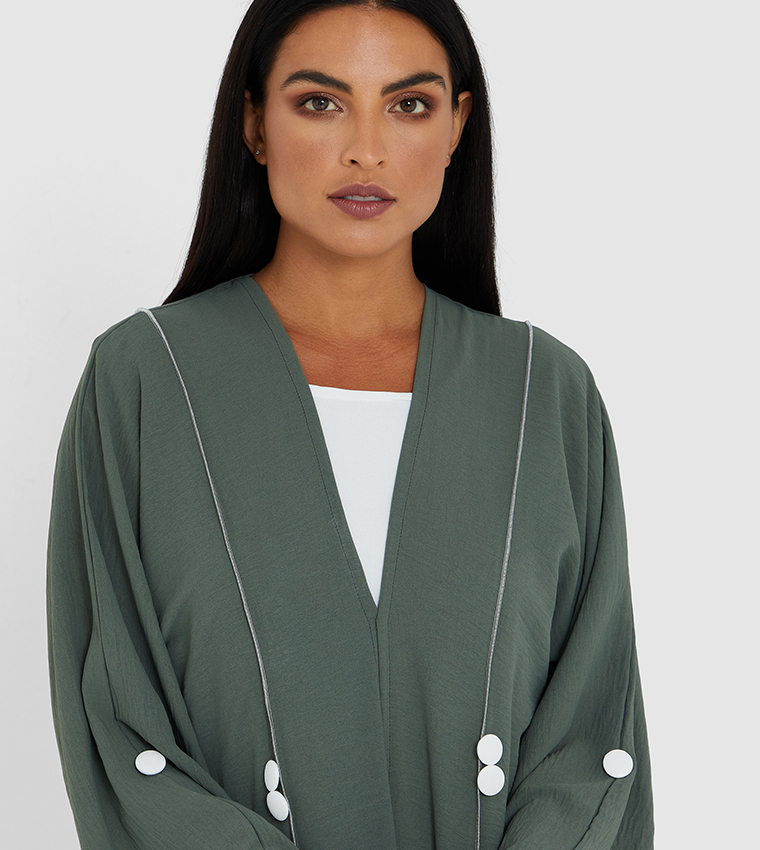 Embellished Long Sleeve Two Pcs Abaya