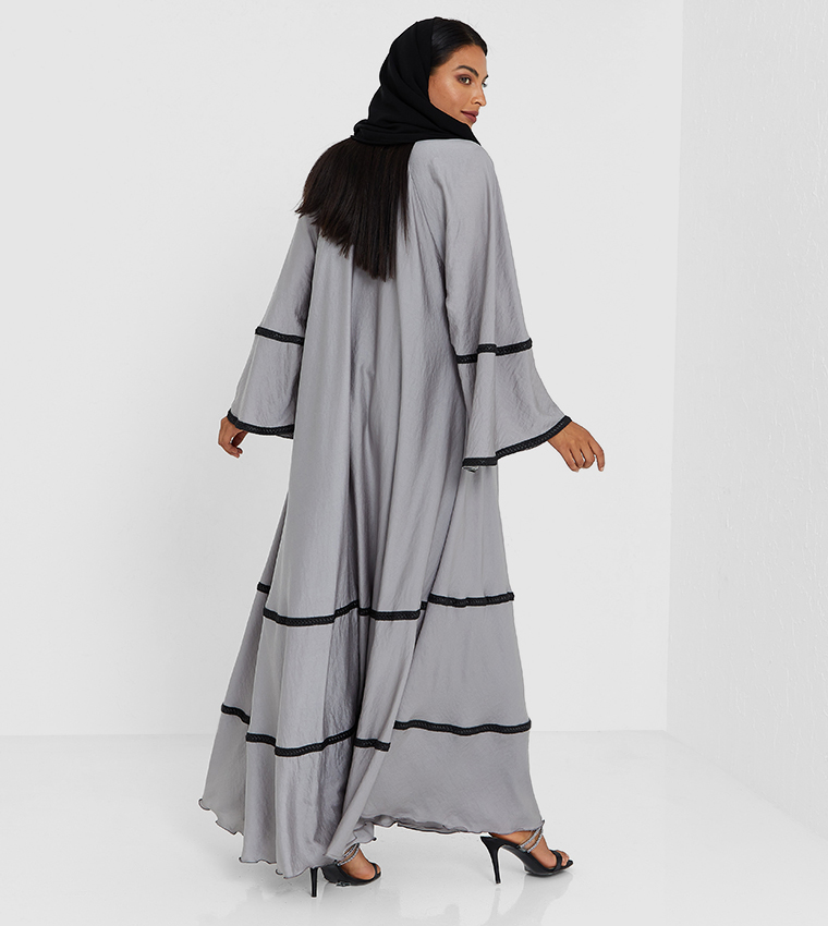 Colour Block Long Sleeve Abaya