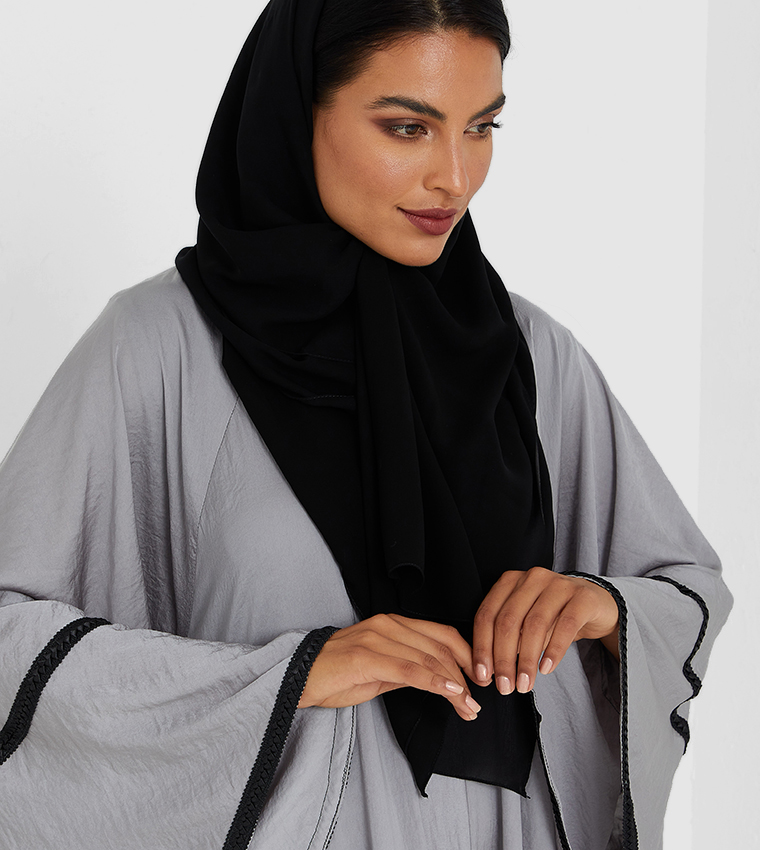 Colour Block Long Sleeve Abaya