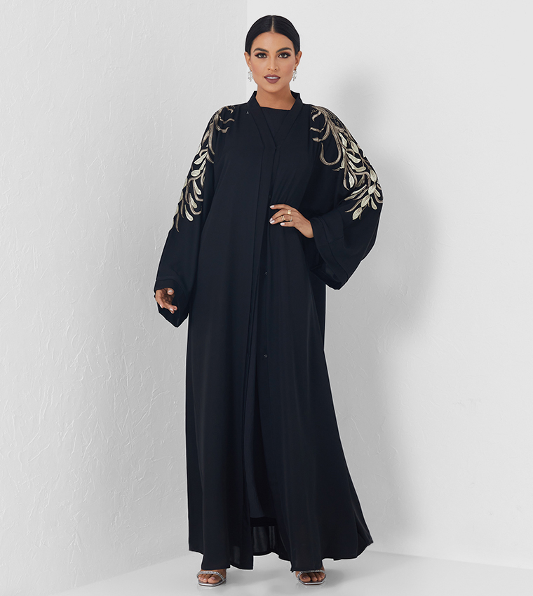 Embroidery Detail Long Sleeves Abaya
