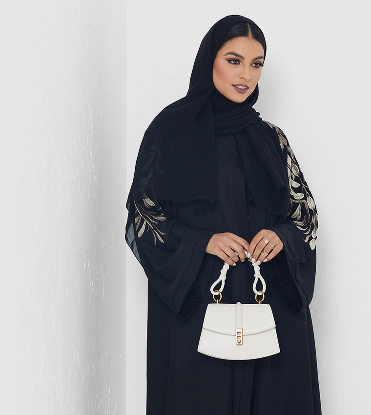 Embroidery Detail Long Sleeves Abaya