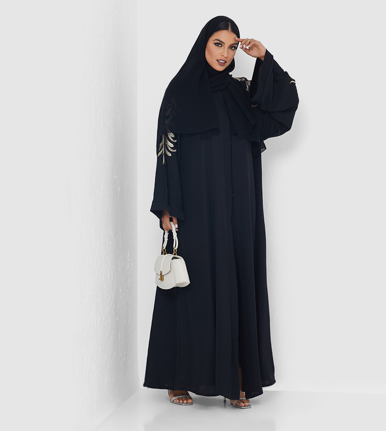 Embroidery Detail Long Sleeves Abaya