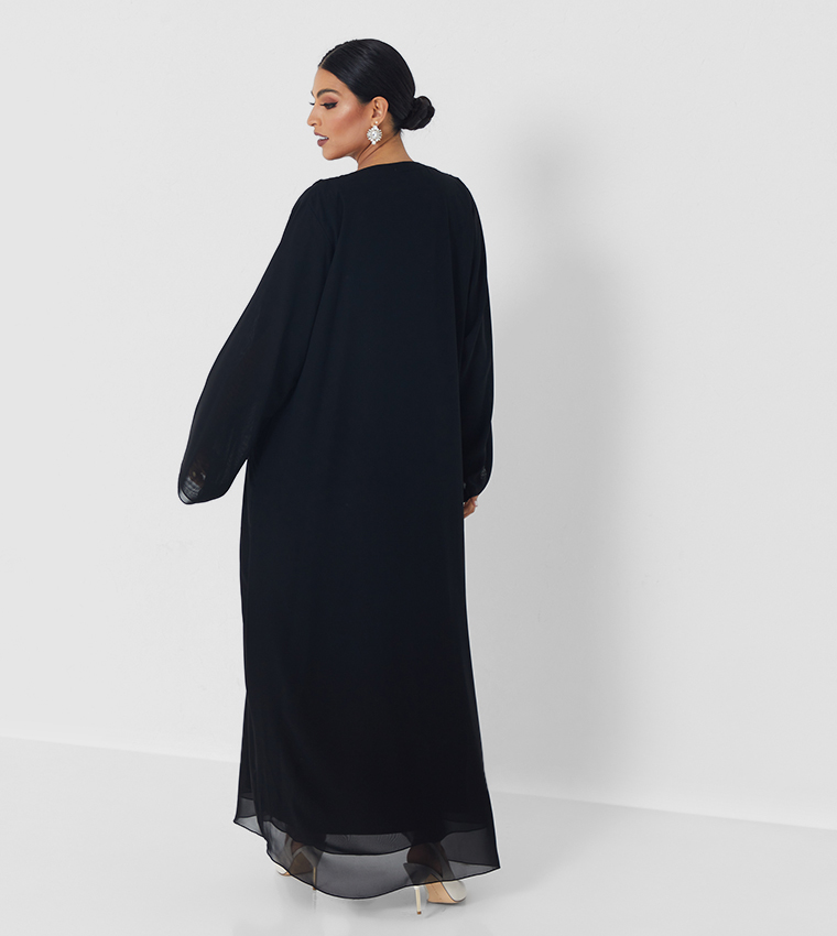 Long Sleeves Abaya-Black