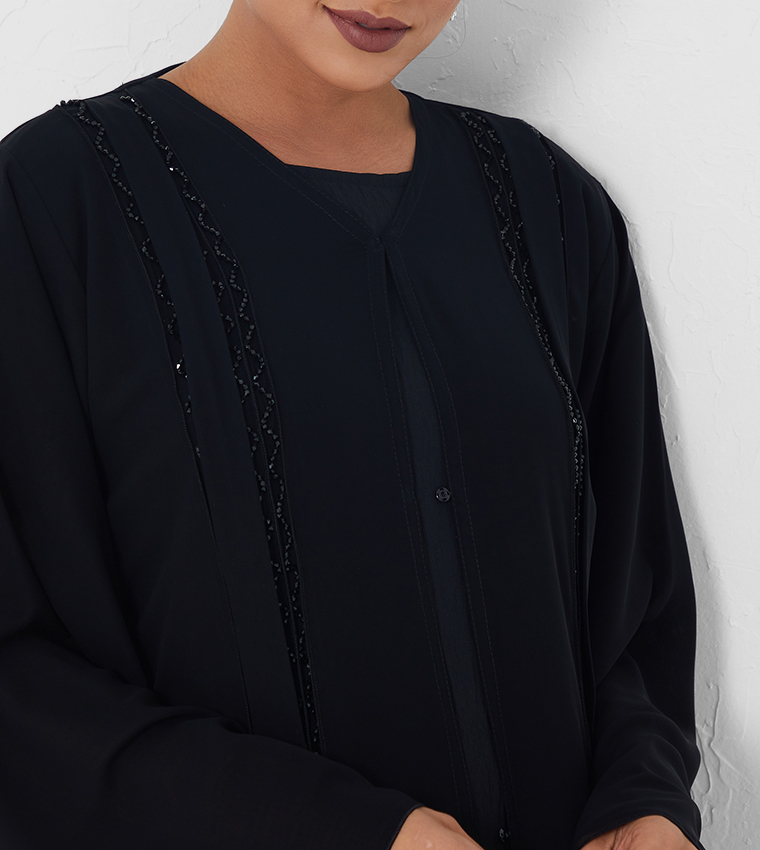 Long Sleeves Abaya-Black