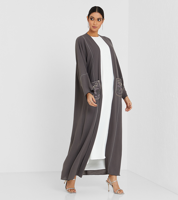 Embellished Long Sleeve Abaya