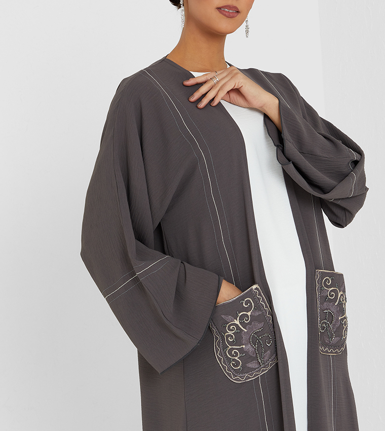 Embellished Long Sleeve Abaya