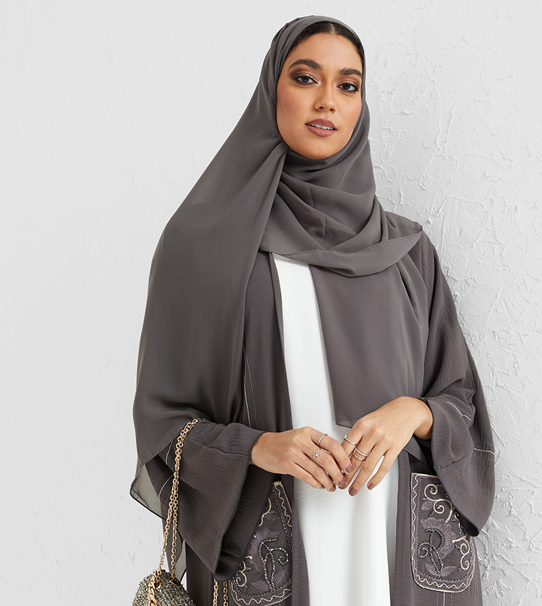 Embellished Long Sleeve Abaya