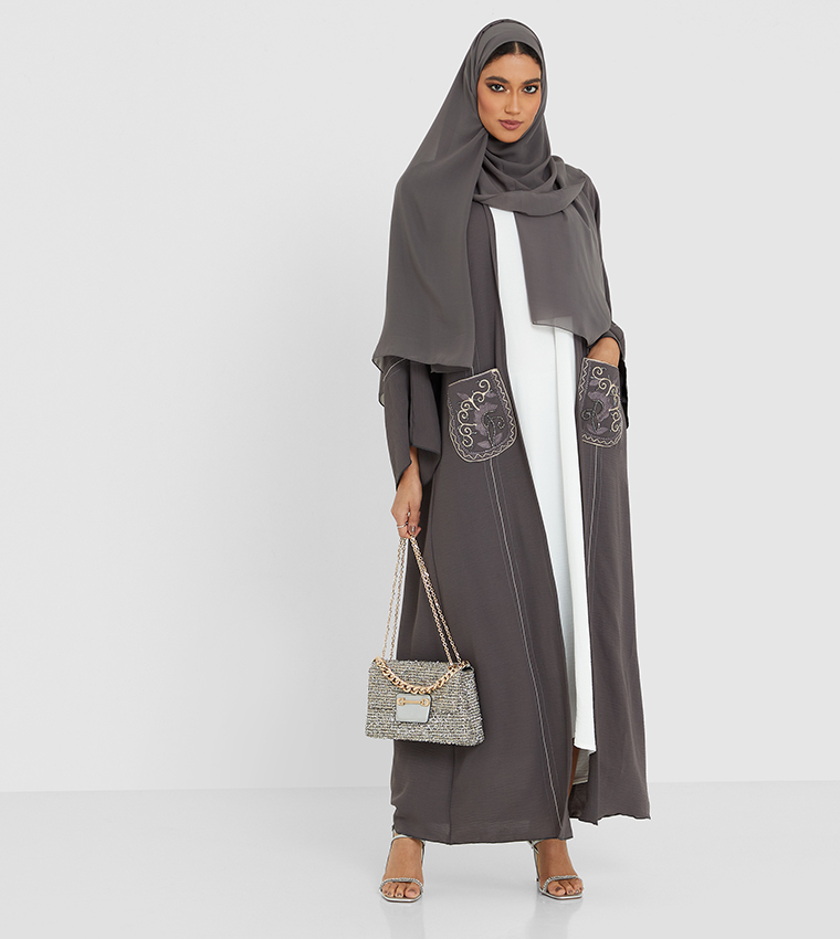 Embellished Long Sleeve Abaya