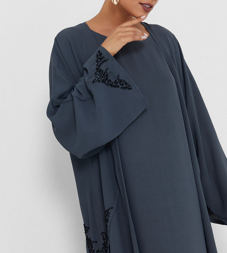 روزا عباية  عباية - رمادي Abayas