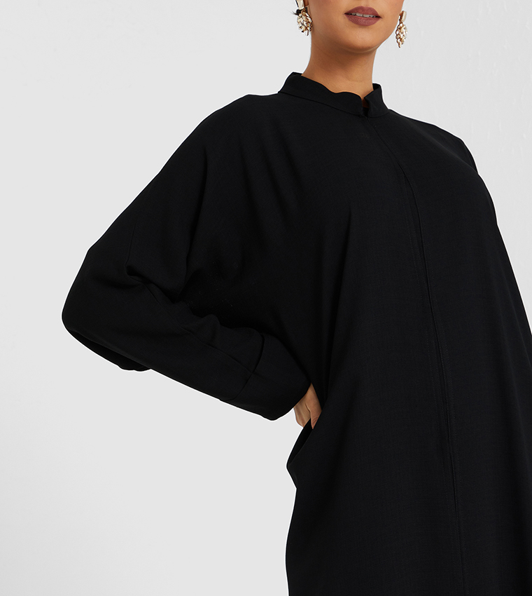 Solid Long Sleeves Abaya 