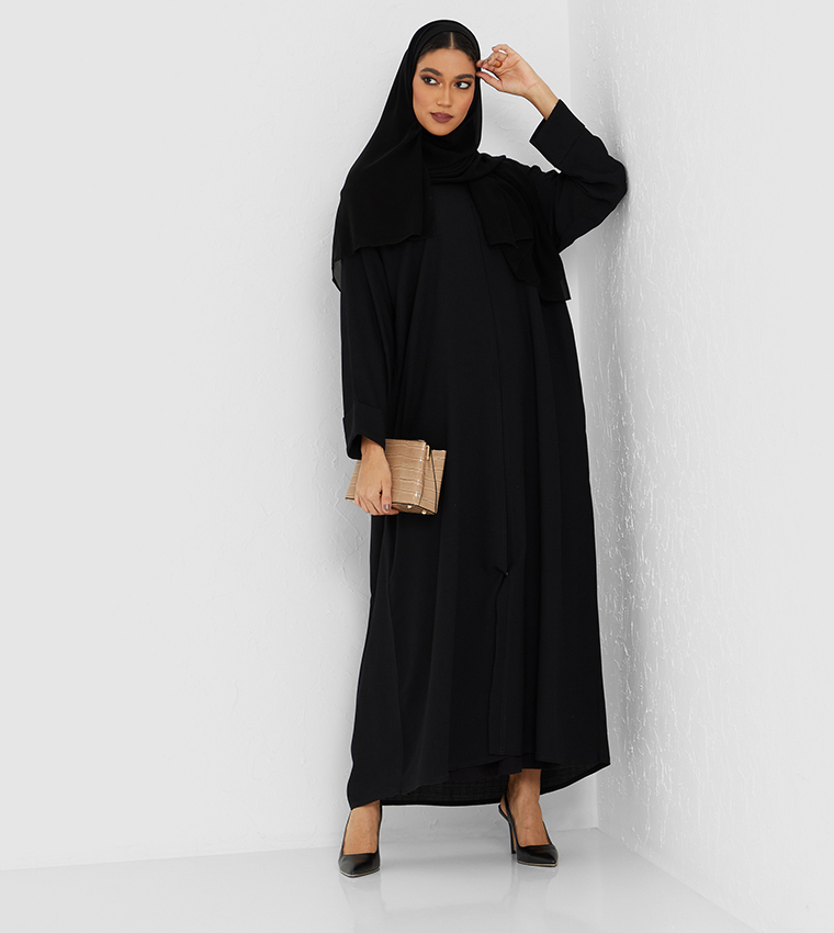 Solid Long Sleeves Abaya 