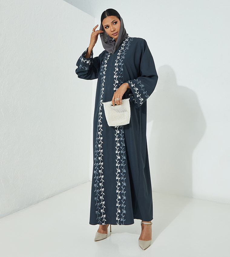 Floral Embroidered Occasional Abaya