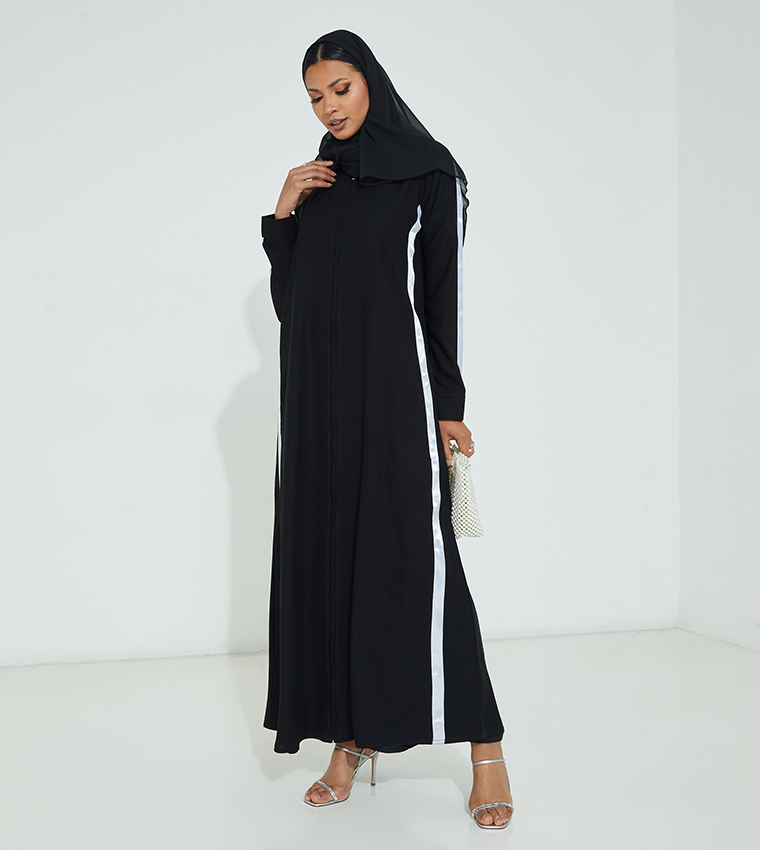 Tapered Front Zip Occasional Abaya