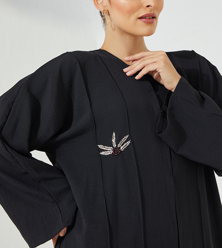 Hand Embroidered Flared Abaya