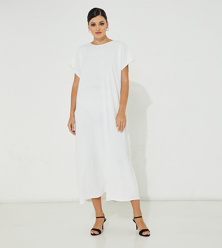 Embroidered Casual Abaya with Inner Dress