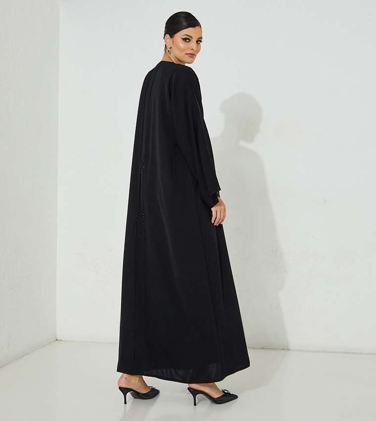 Hand Embroidered Flared Abaya