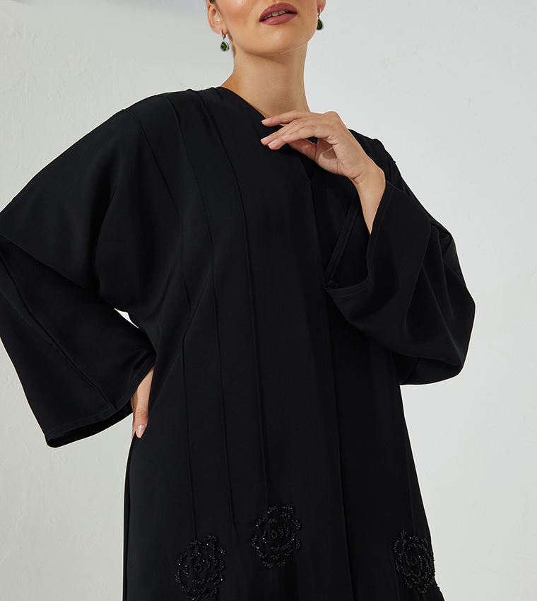 Hand Embroidered Flared Abaya