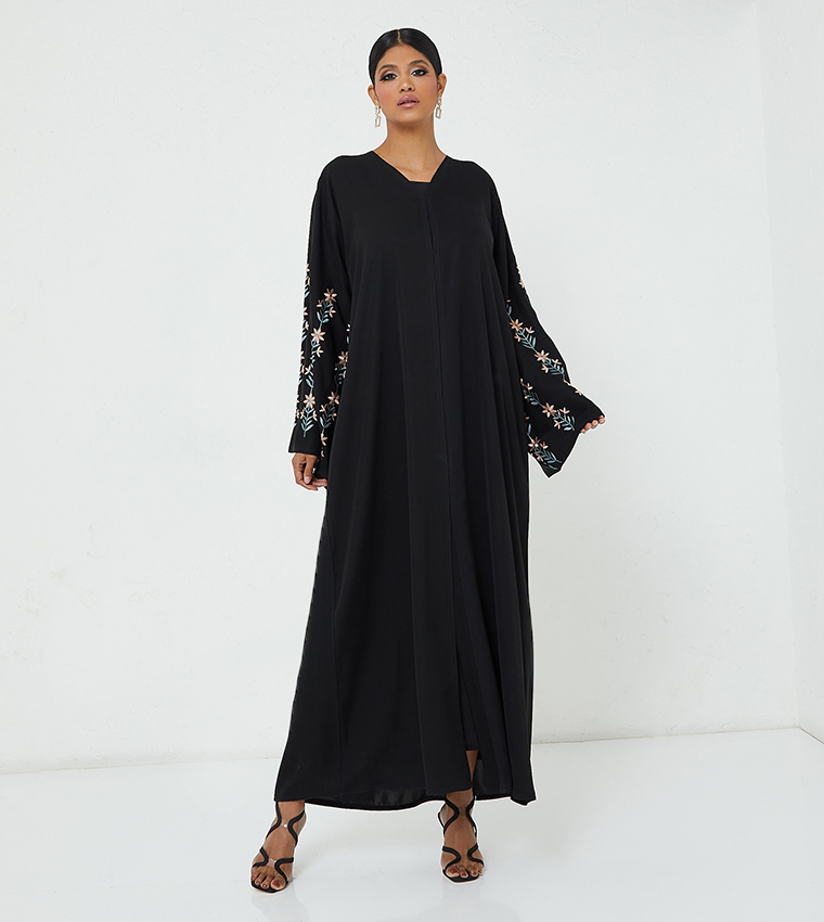 Embroidered Long Sleeves Abaya