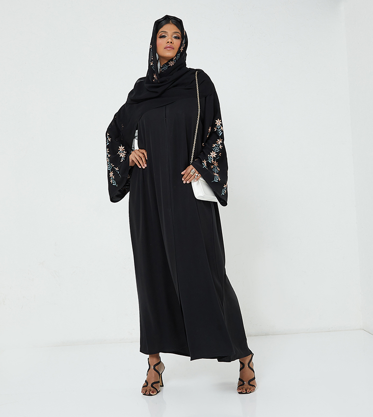 Embroidered Long Sleeves Abaya
