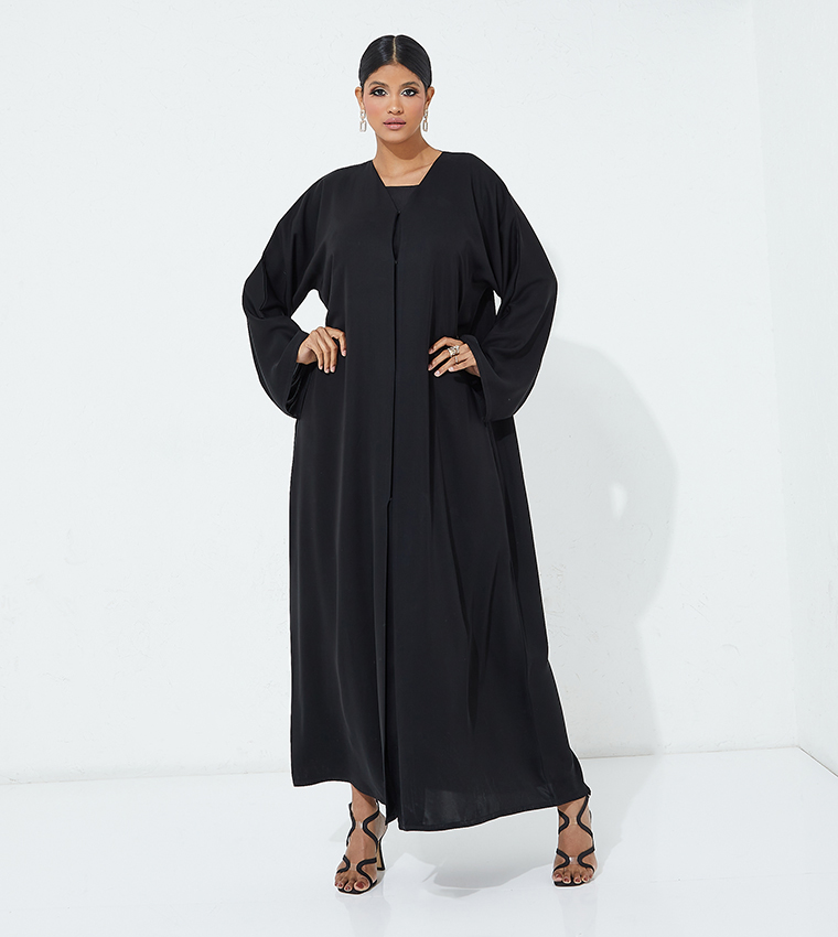 Long Sleeves Casual Open Abaya