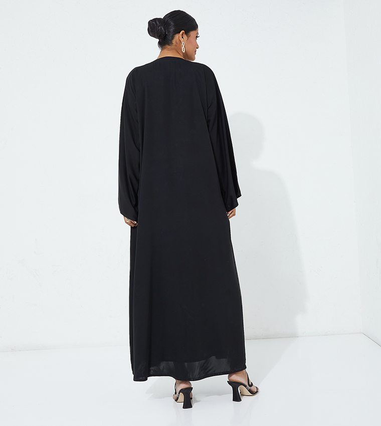 Long Sleeves Casual Open Abaya