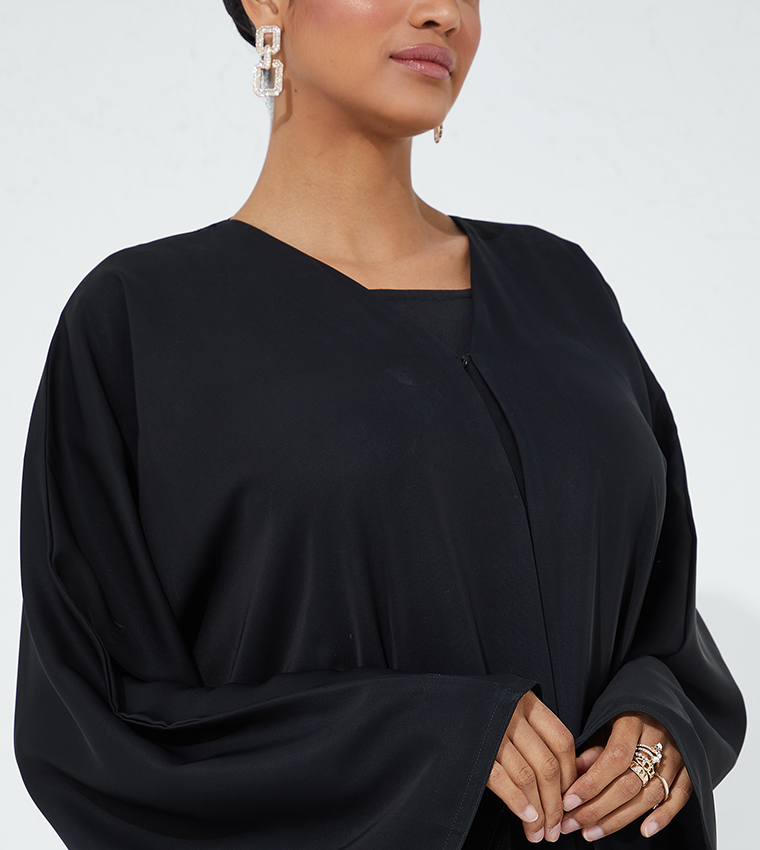 Long Sleeves Casual Open Abaya