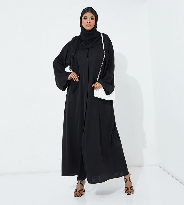 Long Sleeves Casual Open Abaya