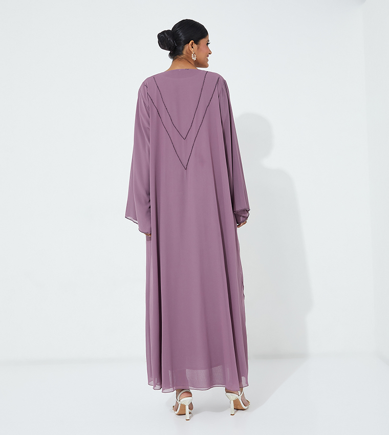 3 Layers Long Sleeves Casual Abaya