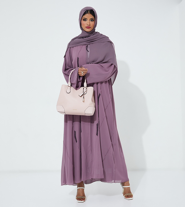 3 Layers Long Sleeves Casual Abaya