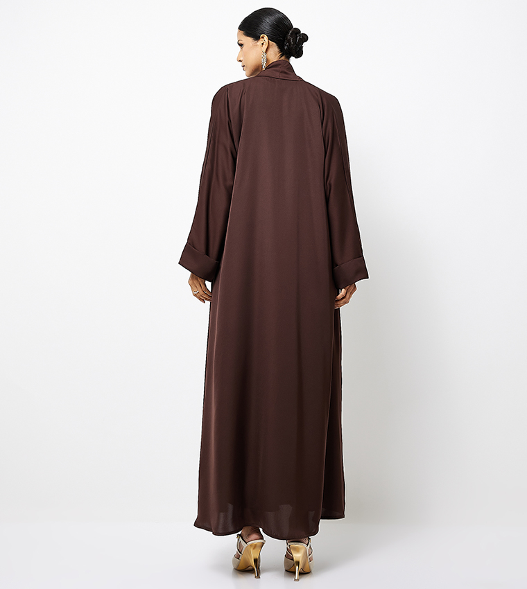 Solid Long Sleeves Abaya