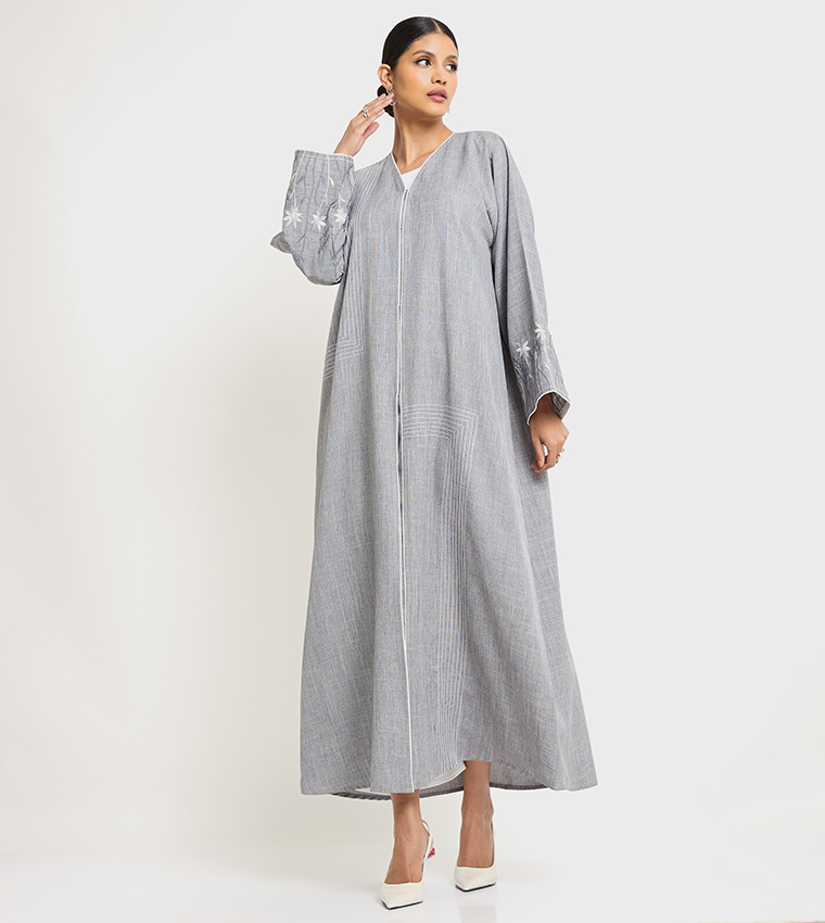 روزا عباية  عباية - رمادي Abayas