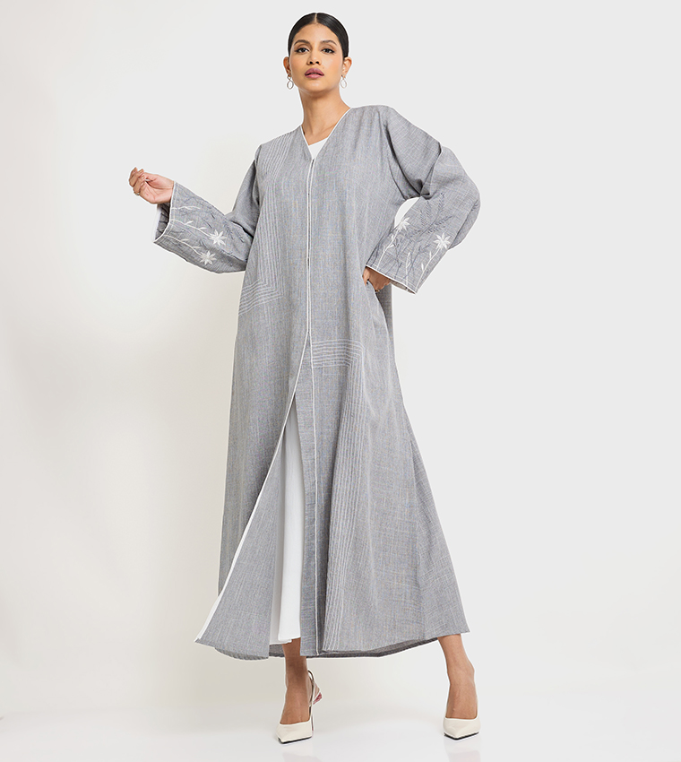 روزا عباية  عباية - رمادي Abayas