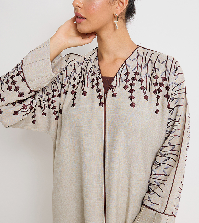 Embroidered Long Sleeves Abaya